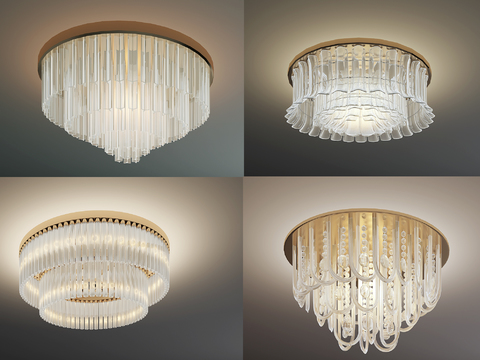 Modern Crystal Ceiling Lamp Combo