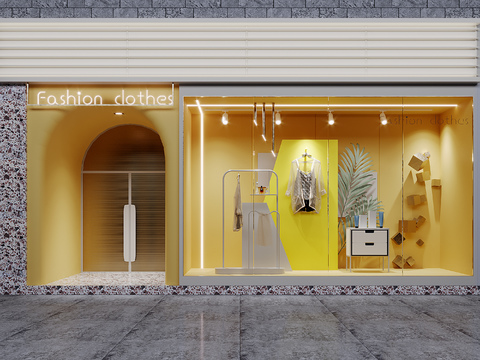 Modern Window Clothing Facade Signs