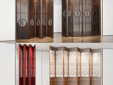 Chinese solid wood folding door