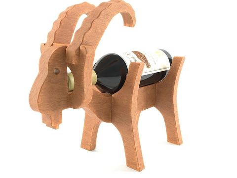 Modern Wooden Antelope Wine Rack Free