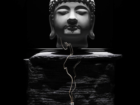 Buddha Head Sculpture