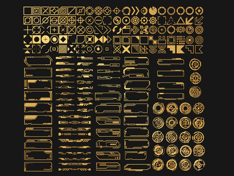 Technology element border icon silhouette