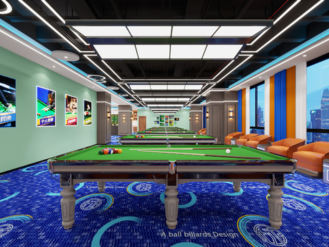 Modern Billiards Hall Billiards Hall