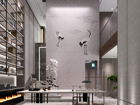 Wu Bin Design Neo-Chinese Style Sales Office Tea Room