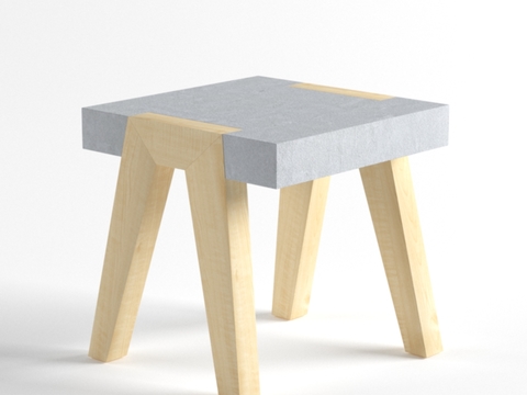 Nordic Simple Square Stool Free