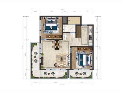 modern floor plan psd