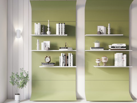 Modern wall-mounted bookshelf