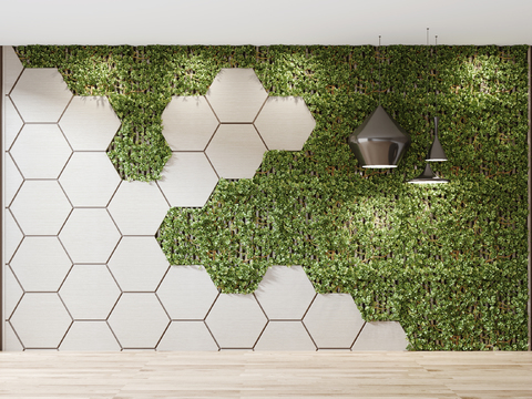 Modern green plant wall Wall