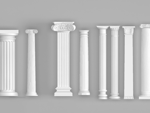 European Gypsum Roman Column Free