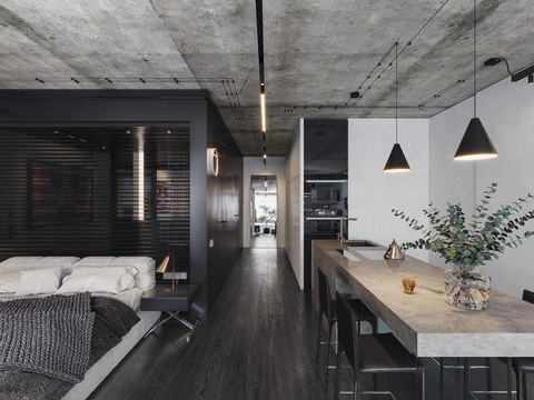 Industrial Wind Apartment Bedroom