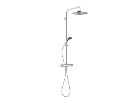 Modern minimalist silver stainless steel rain shower free