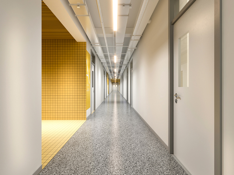 Modern School Corridor