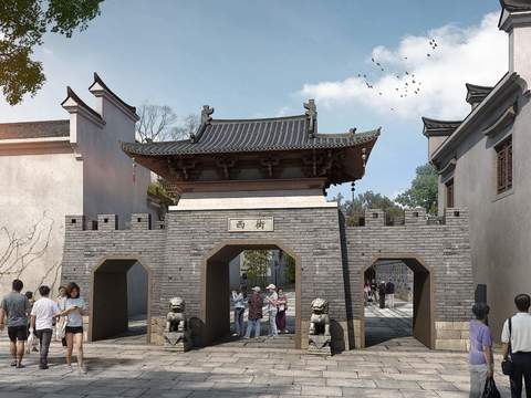 Chinese Chinese Ancient Architecture appearance psd