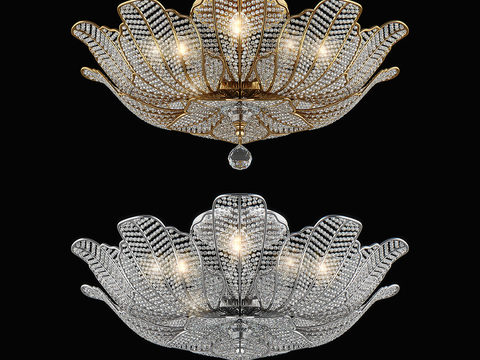 Jane European Style Crystal Petal Ceiling Chandelier