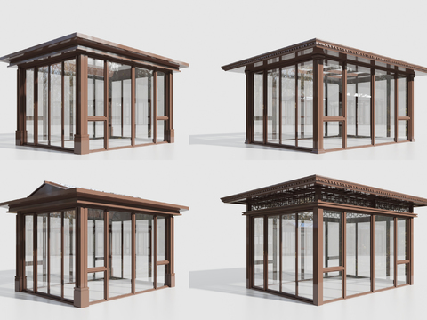 Neo-Chinese Style Sun Room Pavilion