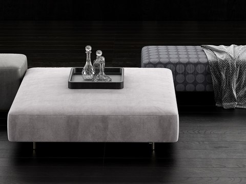 Italian Minotti Milotti modern pedal bed end stool