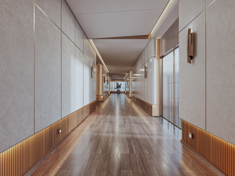 Modern Clubhouse Corridor