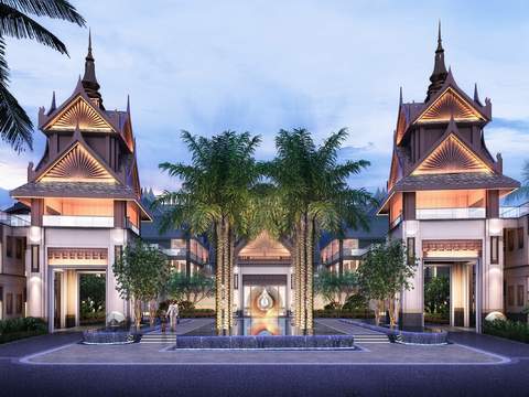 Southeast Asian Wind Community Architectural Appearance Landscape psd