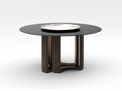 Neo-Chinese Style Affordable Luxury Style Creative Round Dining Table Free