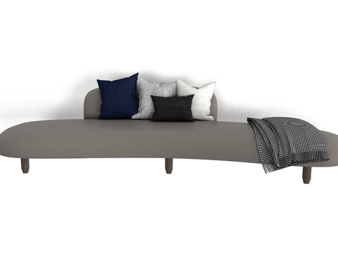 Modern fabric curved sofa free