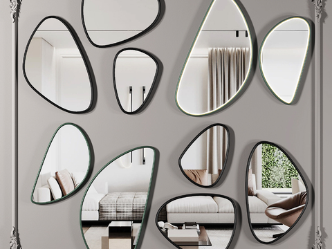 Modern decorative modeling mirror