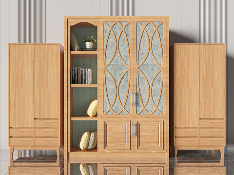 Solid Wood Wardrobe Locker