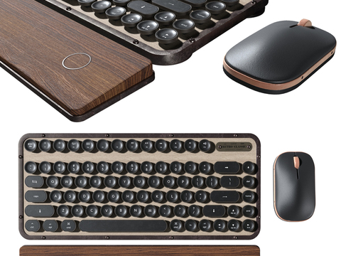 Modern retro mechanical keyboard mouse