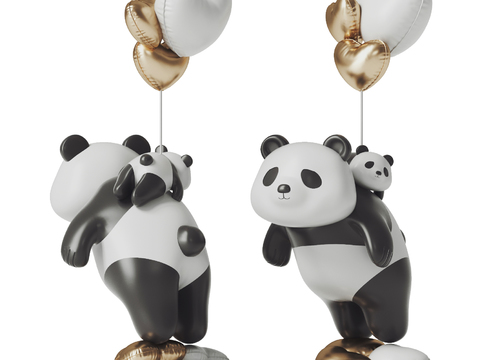 Modern Cartoon Balloon Panda Art Toy