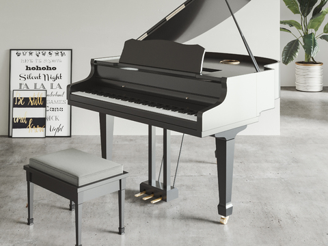 Modern grand piano