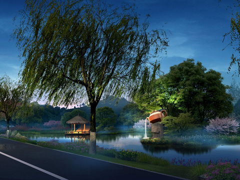 modern wetland landscape psd