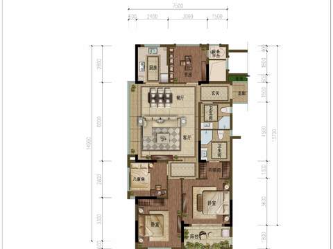 modern floor plan psd