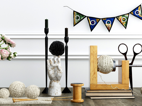 Modern wool ball desktop decoration