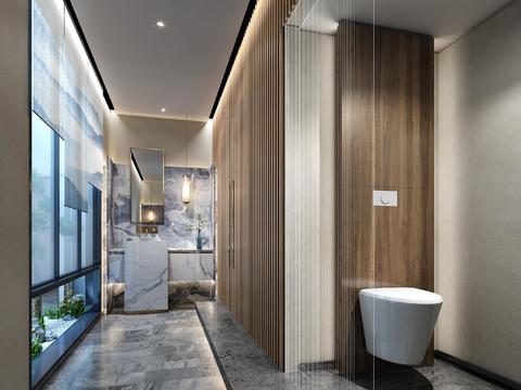 Modern Hotel Toilet