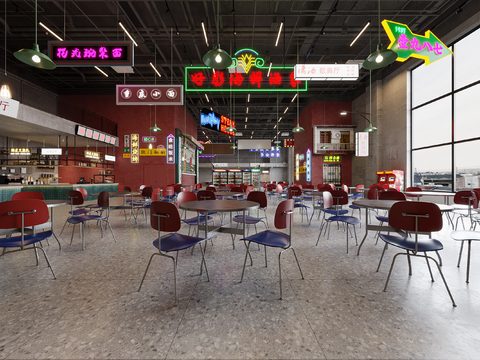 Industrial style Hong Kong style tea restaurant fast food restaurant