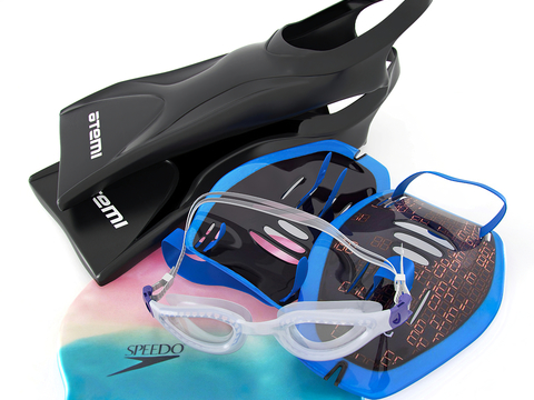 Modern swimming goggles swimming cap sporting goods