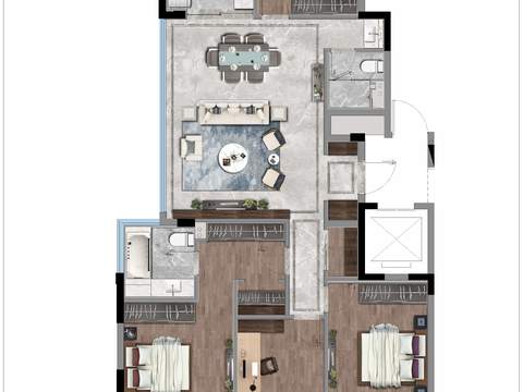 modern floor plan psd