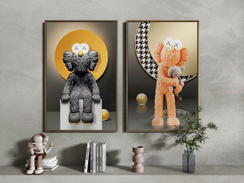 Modern KAWS Decorative Painting