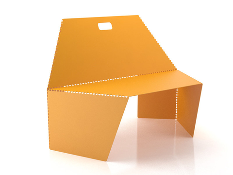 Modern Minimalist Iron Origami Public Chair Free