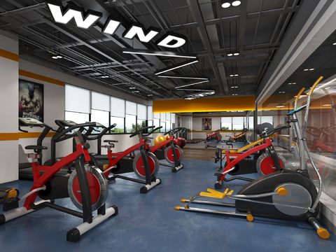 Modern Gym Cycling Room