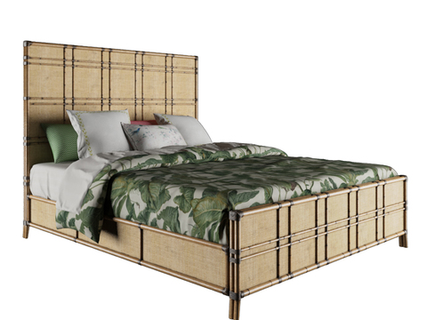 Bonaldo natural wind bamboo double bed