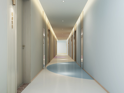 Modern Hotel Corridor Free