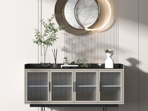 Modern Glass Door Sideboard