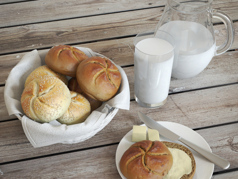 Modern Bread Milk Food