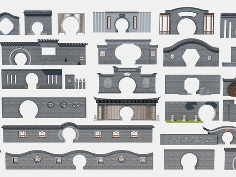 New Chinese Moon Door Building Components