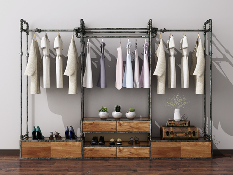 Industrial wind clothes hanger