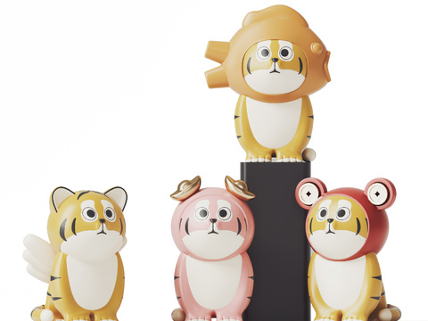 Modern little tiger mascot Art Toy