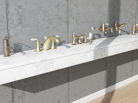 European-style metal faucet combination