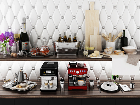 Modern coffee machine Kitchenware tableware combination