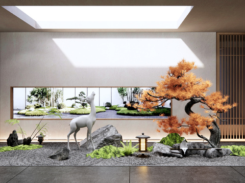 Japanese-style Dead Rock Garden Landscape