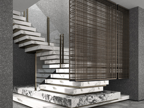 Modern marble staircase